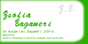 zsofia bagameri business card