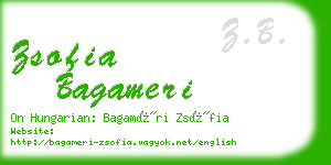 zsofia bagameri business card